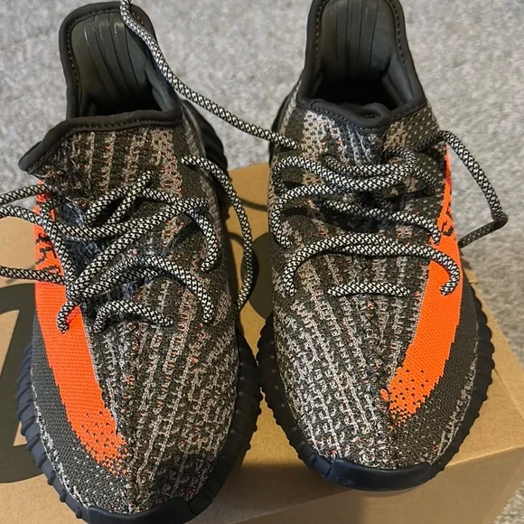 Yeezy Black and Orange Sneakers - Never Worn - Picture 2 of 4